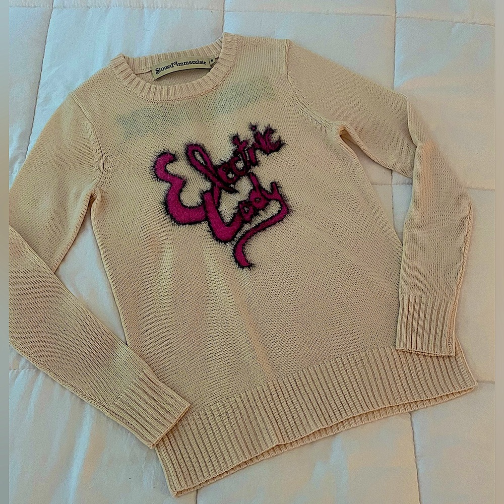 NWOT Stoned Immaculate + Jimi Hendrix Electric Lady sweater size Small 🎸💫💖 - Picture 1 of 10